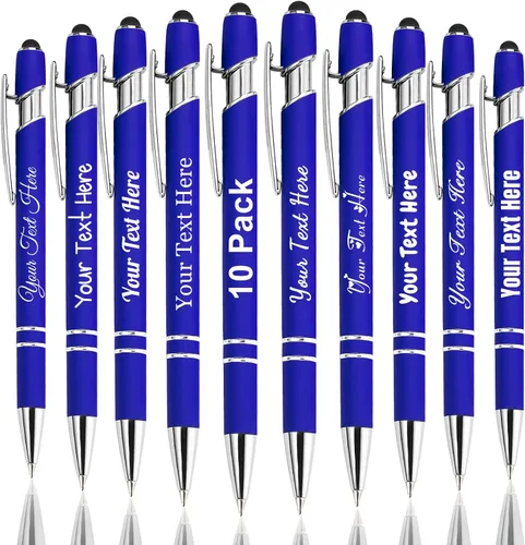 Vista 84 de Hasta 300 bolígrafos personalizados a granel con nombre personalizado con grabado gratis, puntas de lápiz capacitivo grabado, bolígrafo
