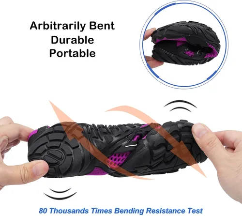 Vista 6 de Scurtain Unisex Mens Womens Athletic Hiking Water Shoes Quick Dry Barefoot Aqua Shoes Swim Shoes Beach Shoes with Drainage