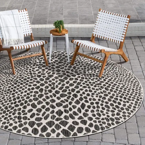 Vista 36 de Unique Loom Outdoor Collection Alfombra de área - Ciudad del Cabo (2' 2' x 3' 1' Rectángulo, Azul/Oliva)