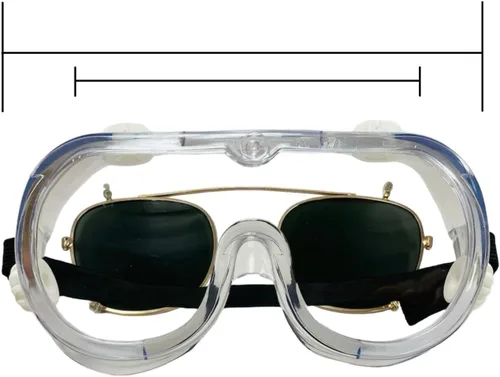 Vista 4 de KeeboMed Gafas de seguridad contra salpicaduras químicas/impactos, suaves, ajustables, 1 paquete