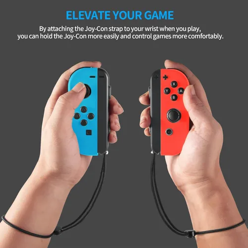 Vista 3 de Correa de muñeca para Switch Joycon Paquete de 2 piezas de repuesto de cordón para controlador Joy Con Joy-Con