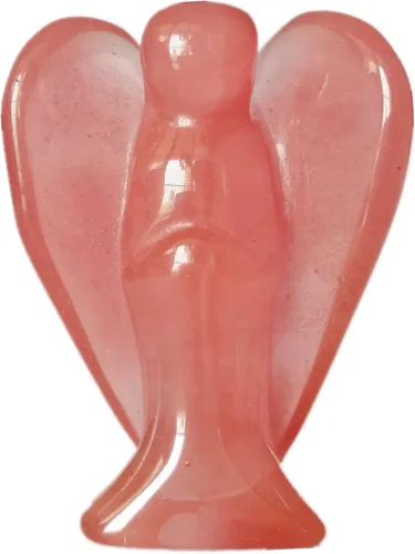 Vista 24 de Estatua de ángel guardián de oración de cristal curativo africano natural, 2 pulgadas, tallado en bolsillo, figuras de piedra de palma