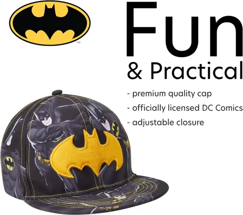 Vista 3 de DC Comics Boys' Super Hero Baseball Cap - 3D Superman, Batman, Justice League Hat (2T-7)