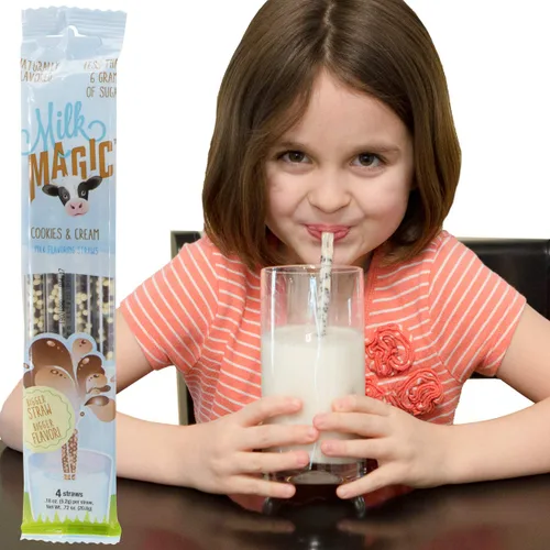 Vista 4 de Milk Magic Pajitas saborizantes de leche de galletas y crema, 0.18 onzas, 4