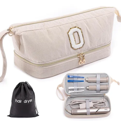 Vista 16 de Shark FlexStyle/SmoothStyle - Estuche para secador de pelo personalizado, organizador de viaje de doble capa con bolsa de secador de pelo, secadora