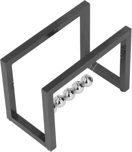Vista 5 de Bola de péndulo de equilibrio, juguete de péndulo de escritorio con bolas de hierro y soporte acrílico, artilugio de ciencia física para aliviar