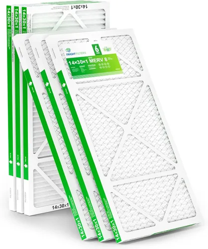 Vista 11 de TRIGHTFILTERS - 6 filtros de aire de 10x10x1, filtros plisados MERV 8 duraderos para hogar HVAC AC, filtros de aire acondicionado compactos