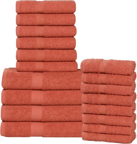 Vista 72 de Superior Juego de toallas surtidas de algodón de 18 piezas, incluye 8 toallas faciales, 6 manos y 4 toallas de baño, artículos esenciales