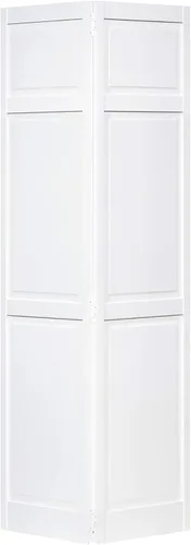 Vista 2 de Puerta de armario Kimberly Bay, plegable en dos, con 6 paneles, estilo y calidad, color blanco