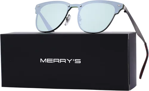Vista 6 de MERRYS hombres y mujeres clásico retro remache gafas de sol 100 UV S8208