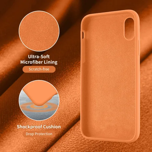 Vista 5 de Cordking - Carcasas para iPhone XR, de silicona muy delgada, a prueba de golpes, con forro de microfibra suave a prueba de rayones, de 6.1 pulgadas