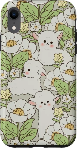 Vista 24 de Funda para iPhone 16 con diseño de oveja, cordero, margarita, granjero