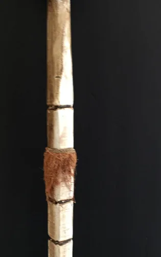 Vista 5 de OMA Bastón de madera hecho a mano con calavera y esqueleto para caminar, decoración del hogar, tamaño XL