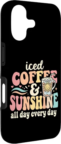 Vista 3 de Iced Coffee and Sunshine Funny Summer Case for iPhone 17