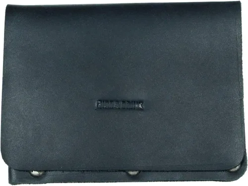 Vista 2 de Hide & Drink, Tarjetero remachado de cuero, cartera de efectivo, organizador de maletines de viaje, accesorios, hecho a mano, Negro -, Cartera