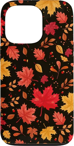 Vista 10 de iPhone 11 Pro Halloween Pattern Fall Leaves Pattern - Funda de la temporada de otoño
