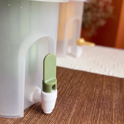 Vista 3 de Dispensador de bebidas de plástico, refrigerador de conservación sellada de polipropileno de 3.9 L, recipiente de té con leche helada, limonada