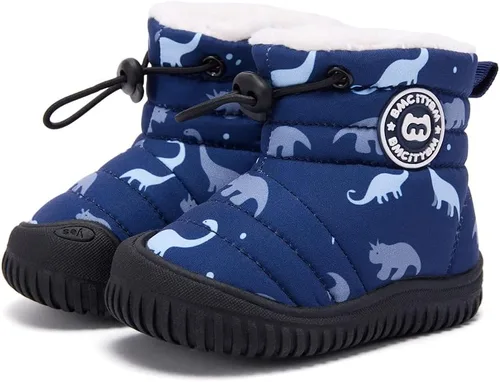Vista 27 de BMCiTYBM Botas de nieve para bebés y niños pequeños, zapatos de invierno para niños y niñas, zapatos de bebé de piel sintética para clima frío