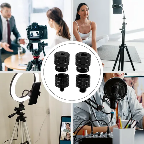 Vista 7 de 4 adaptadores de soporte de micrófono, adaptadores de rosca de micrófono 1/4 hembra a 5/8 macho y 3/8 hembra a 5/8 macho y 1/4 macho a 5/8 hembra