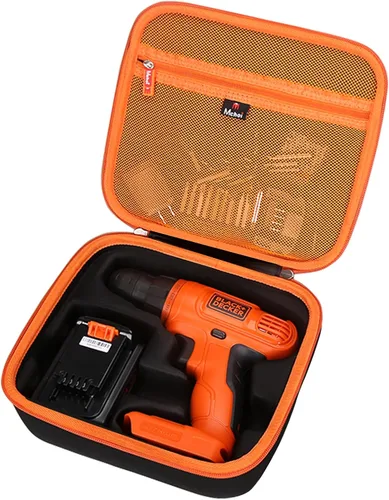 Vista 2 de Mchoi Funda rígida portátil compatible con taladro inalámbrico BLACK+DECKER 20V Max (LDX120C/LD120VA), solo funda, nueva versión