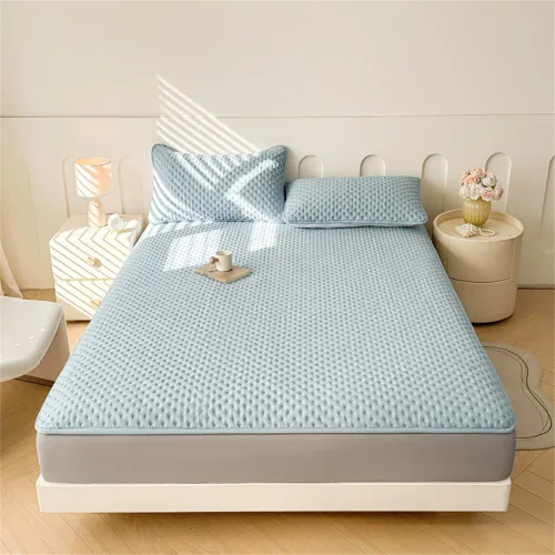 Vista 11 de Mattress Protector, Waterproof Mattress Protector, Fits 6"-20" Mattresses with Deep Pocket, Cooling, Breathable Fitted Sheets, Soft Bed Cover, Beige