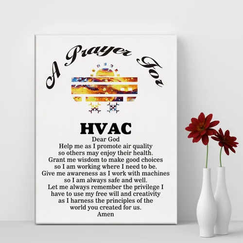 Vista 4 de LEXSIVO a HVAC - Lienzo de oración para el hogar, decoración de pared, calefacción, ventilación, aire acondicionado, regalo, pintura de 11.5 x 15