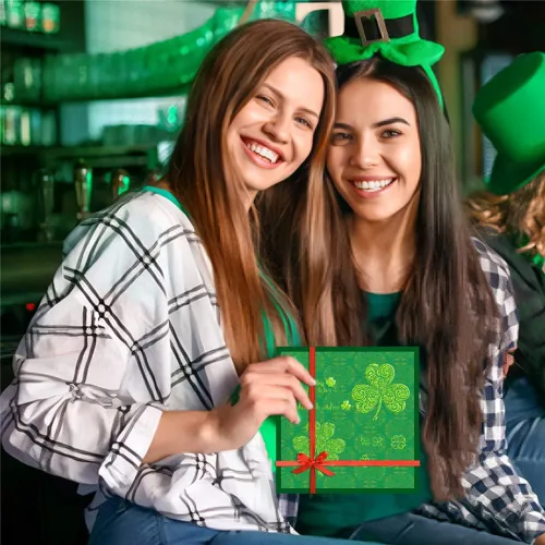 Vista 5 de Sellos transparentes de CRASPIRE para el día de San Patricio Hoja de trébol Sellos transparentes para álbum de recortes para hacer tarjetas DIY