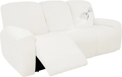 Vista 31 de Easy-Going - Funda 100 % impermeable doble para sofá reclinable, diseño jacquard, en 1 pieza, a prueba de derrames, para niños, mascotas, perros