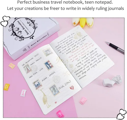 Vista 4 de Cuaderno de escritura XYTMY A5 y B6 de piel sintética