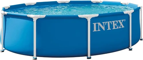 Vista 9 de Intex 28200EH - Piscina redonda de 10 pies x 30 pulgadas para 4 personas, marco de metal para exteriores, sobre el suelo, con fácil instalación