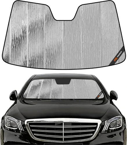 Vista 8 de Pigenius Parasol de parabrisas para Mercedes-Benz Clase C Convertible/Coupé 2017-2023 - Salvaguardia Gris