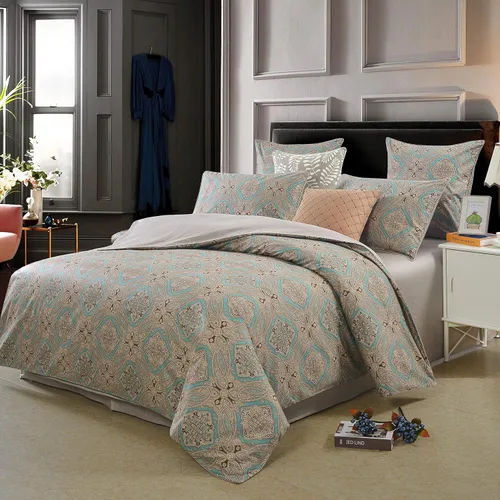 Vista 66 de ABREEZE Juego de funda de edredón tamaño individual con cierre de botón, 100% algodón egipcio, juego de ropa de cama floral de granja, color rosa, 3
