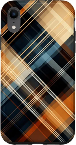 Vista 25 de Navy Black and Orange Plaid Halloween Fall Autumn Pumpkins Case for iPhone 17
