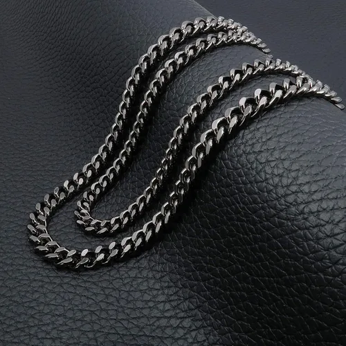 Vista 3 de Cadena de cartera resistente para hombres, mujeres, niños y niñas, pantalones de motociclista, pantalones de motociclista, llavero gótico, negro