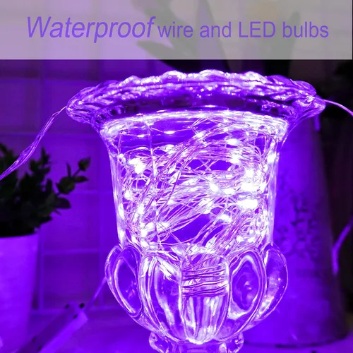 Vista 4 de SmilingTown Guirnalda de luces de hadas funcionan con pilas, paquete de 15 luces LED de 7.2 pies, 20 luces LED de luciérnaga estrellada para boda