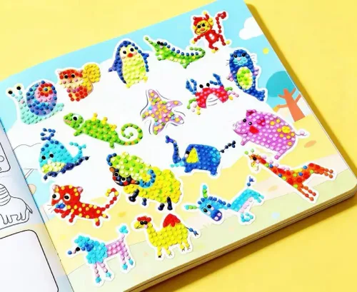 Vista 5 de FONYANE Kits de arte de diamantes para niños y niñas y niños, kits de joyería de calcomanías de animales, kit de manualidades para niños de 4, 5, 6