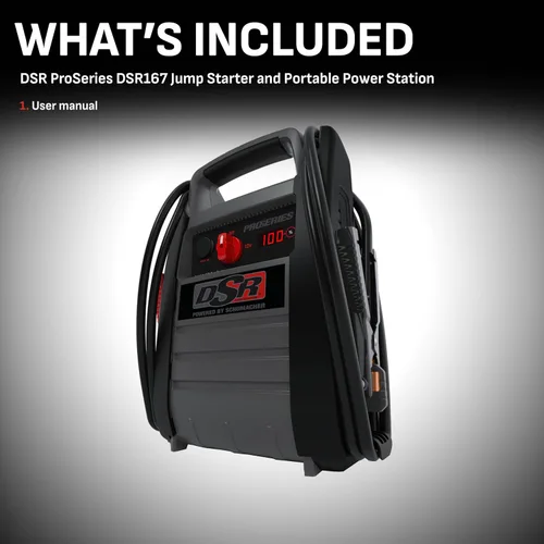 Vista 3 de Schumacher Electric DSR ProSeries - Arrancador de batería para coche y estación de energía portátil - arrancador de coche 12V de 2250 amperios pico