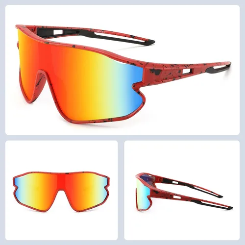 Vista 4 de WANWAN Lentes de sol juveniles, lentes de sol de béisbol para niños y niñas de 8 a 12 años, UV400, deportes, ciclismo, softbol