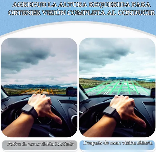 Vista 7 de Cojín de asiento de automóvil, cojín de espuma viscoelástica con correa ajustable, almohadilla ergonómica para automóvil y semircamión, cojín