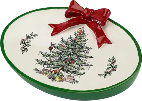 Vista 3 de Spode - Jabonera, Accesorios de Baño de Resina, Decoración Navideña para el Hogar (Colección Árbol de Navidad de Spode) Diseño navideño, bandeja