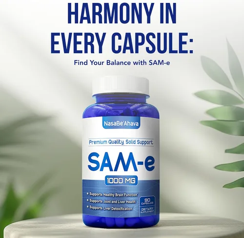 Vista 6 de Suplemento SAM-e extra fuerte El mismo S-adenosil-L-metionina 1000 mg por porción para suplemento de apoyo óseo y estado de ánimo, fabricado
