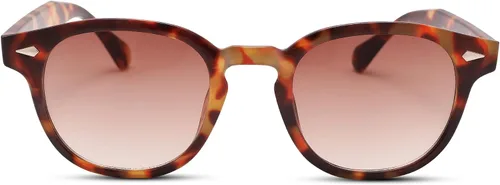 Vista 2 de Lentes de sol redondos clásicos para mujeres y hombres, ligeros, estilo vintage, con marco circular