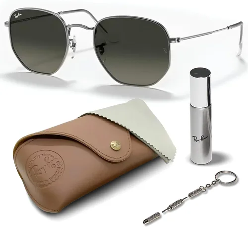 Vista 63 de Ray-Ban RB3548N Lentes planas hexagonales, gafas de sol cuadradas y redondas con kit oficial de gafas