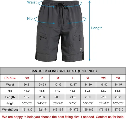 Vista 2 de Santic Coolmax - Pantalones cortos de ciclismo de montaña para hombre coolmax, ligeros