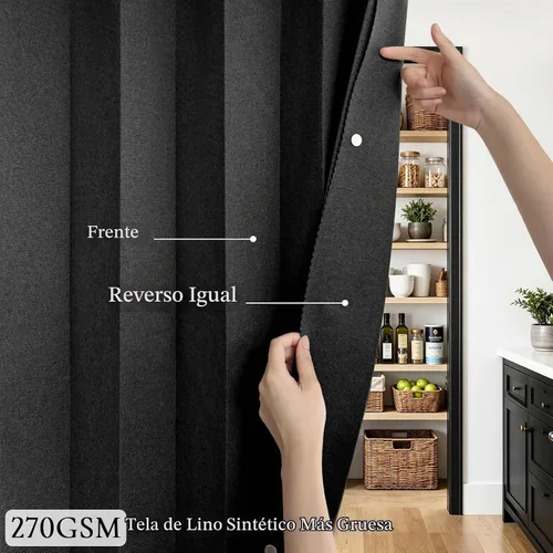 Vista 5 de Cortinas plisadas completamente opacas con cierre magnético, 72 pulgadas de largo, para interiores y exteriores, 1 panel, 45 pulgadas de ancho x 72