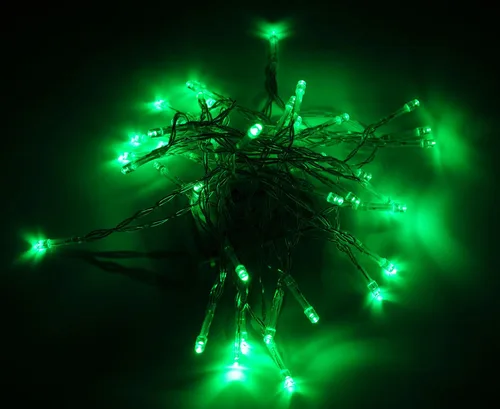 Vista 6 de Cadena Karlling de luces LED azules operadas con batería, 40 unidades, para decoración de boda, fiesta, Navidad, color azul 13ft 40 LED blue