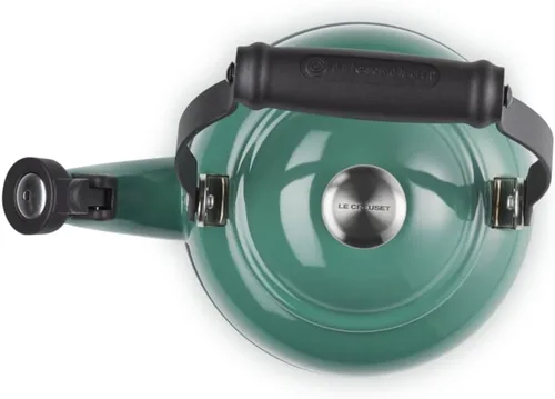 Vista 4 de Le Creuset - Tetera Demi esmaltada en acero, 1.25 cuartos de galón, Artichaut