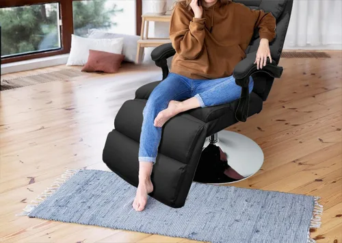 Vista 2 de INTSUPERMAI Silla de salón de belleza, mesa de masaje, silla plegable sin función de bloqueo con regulación de presión de aire, carga máxima de 275