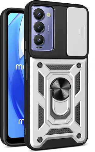 Vista 33 de Compatible con Tecno Camon 18P Bracket Shell, Slide Camera Lens Cover Case Azul