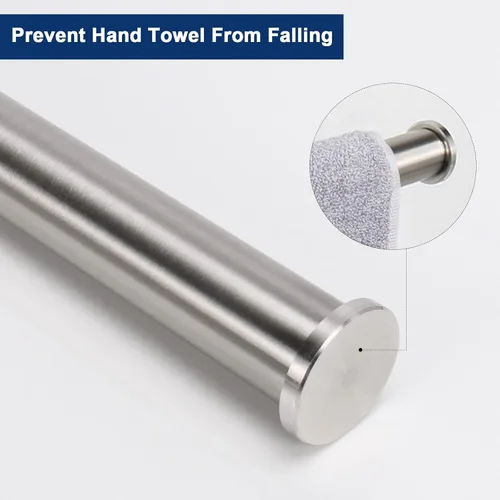 Vista 6 de NearMoon Soporte para Toalla de Mano/Anillo para Toalla, Barra de Toalla de Mano de Acero Inoxidable Gruesa para Baño, Porta Toalla Montado